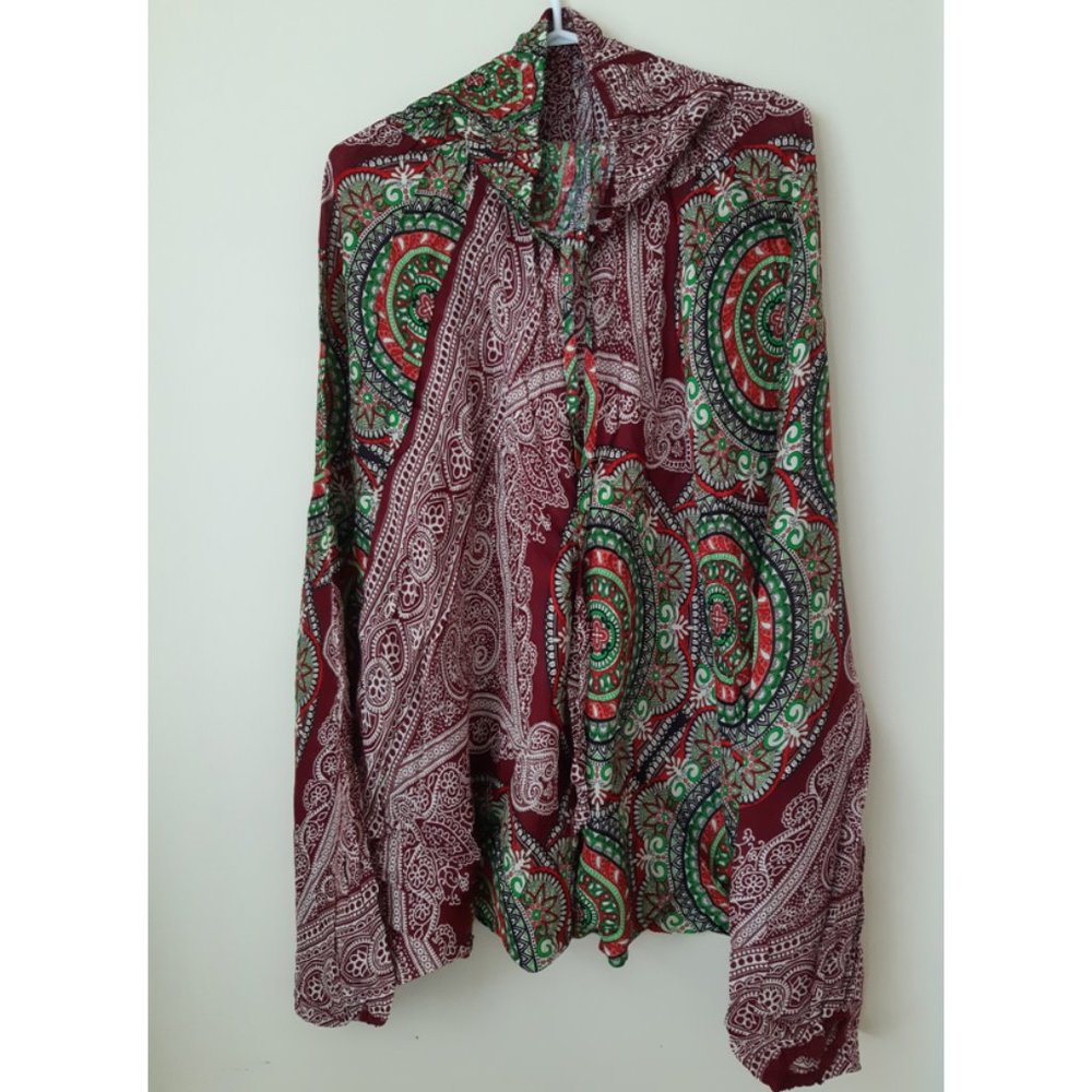 (D4)100% Rayon Harem Pants (Circles in Circle Prt)